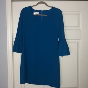 Flair-sleeved Dress